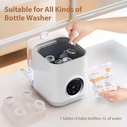 150Pcs Bottle Washer Tablets for Baby Bottle Washer, Detergent Tablets Compatible with Momcozy, Baby Brezza, Grownsy Bottle Washers, Safe & Residue Milk Free