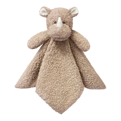 Baby Pink Rhino Soft Stuffed Animal Security Blanket, Plush Rhino Character Lovey Blanket, Baby Shower/Nursery Gift, Newborn Infant Toddler Snuggle Blankie for Boys Girls, 14 Inches