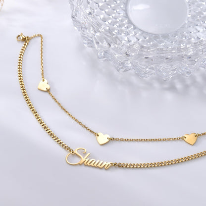 Custom Bracelet with Name 18K Gold Plated Personalized Name Ankle Bracelet Adjustable, Customized Beach Jewelry Gifts for Women Girlfriend