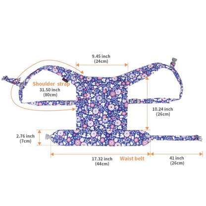 Baby doll carrier for baby girl Premiums soft straps and skin-friendly webbing stuffed animal carrier for kids and toddler facing in facing out and backpack 18 inch doll little flowers design