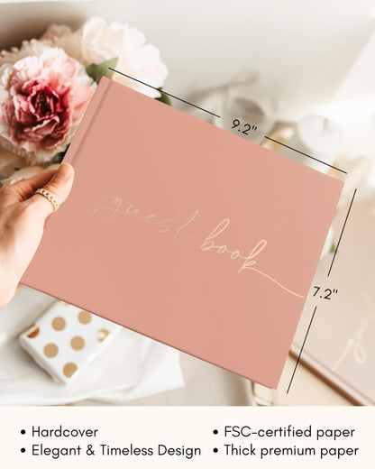 Lamare Elegant Blank Page Wedding Guest Book – The Perfect Polaroid Guest Book for Wedding Receptions, Birthdays, Baby Showers, and Special Events – A Stylish Sign-in Book for Guests
