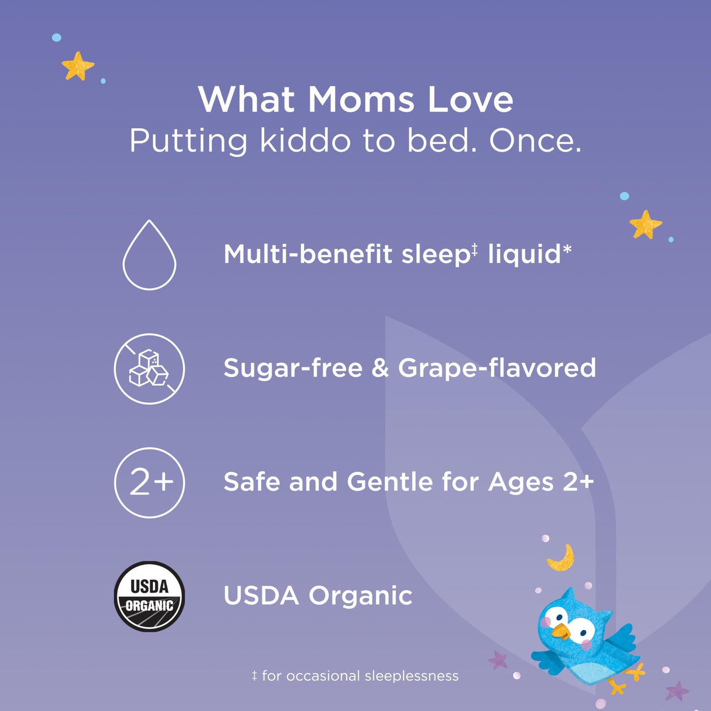 Hyland's Kids Sleep Calm and Immunity with Melatonin, Promotes Sleep and Supports Immune Health, Ages 2 and up, Grape Flavor, 4 Fl. Oz.