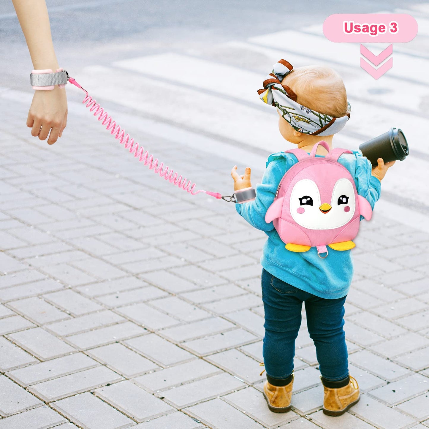 Accmor Toddler Harness Backpack Leash, Cute Dinosaur Backpacks with Anti Lost Wrist Link, Cute Mini Child Backpack Wristband Tether Strap and Protection Leashes for Boys Girls Aged 1-3 Years