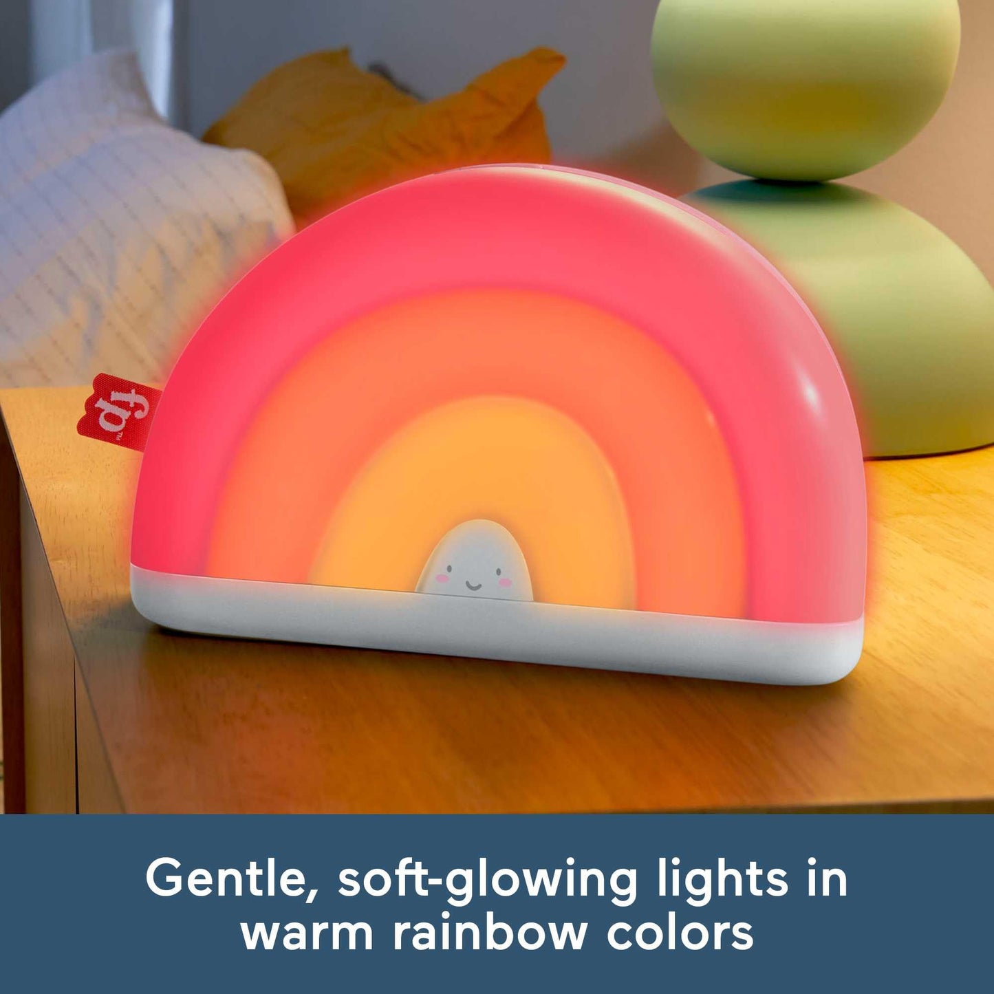 Fisher-Price Baby Toy Soothe & Glow Rainbow Sound Machine Soother with Music Lights & Timers for Newborns Ages 0+ Months