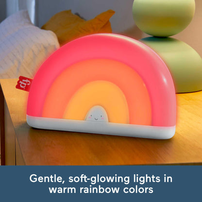 Fisher-Price Baby Toy Soothe & Glow Rainbow Sound Machine Soother with Music Lights & Timers for Newborns Ages 0+ Months
