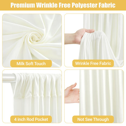 10x10ft Pink Backdrop Curtain with Lights String for Parties Wedding Wrinkle Free Soft Curtains Photo Backdrop Drapes for Girls Birthday Baby Shower Background Decorations 5x10ft, 2 Panels