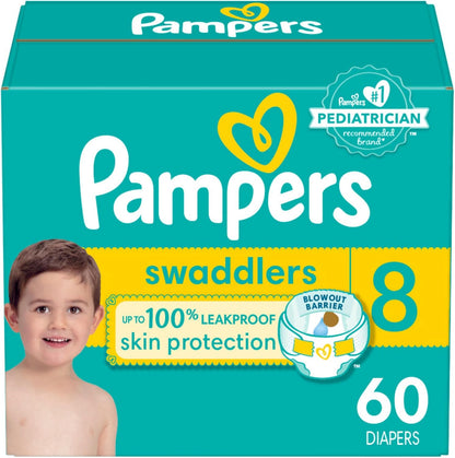 Pampers Baby Diapers - Swaddlers - Size 1, 198 Count, Ultra Absorbent Disposable Infant Diaper