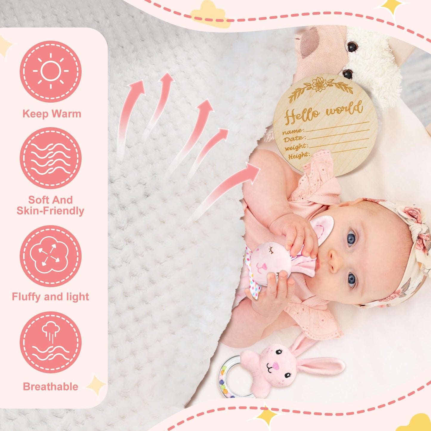 Baby Boy Gifts for Baby Shower, 10Pcs Newborn Baby Shower Boy Gift, Premium & Exquisite Welcome Baby Gift Basket Set Baby Boy Shower Gifts, Baby Boy Gift Basket Set & Baby Boy Gifts Set