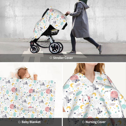 Butterfly Car Seat Cover for Baby in Winter Summer, Nursing Cover for Mom Butterfly Baby Stuff for Baby Girl Boy
