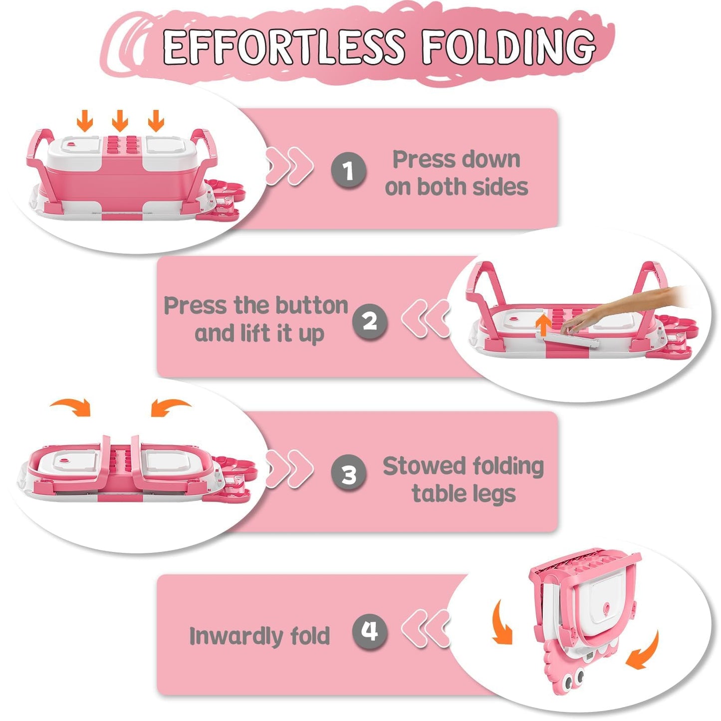 MoreFeel Collapsible Baby Bathtub for Newborn with Thermometer & 1 Hooded Towel & 1 Soft Floating Cushion,Portable Travel Bathtub with Drain Hole, Durable Foldable Baby Tubs for Infants to Toddler
