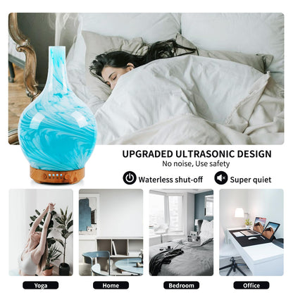 Porseme 3D Essential Oil Diffuser Cool Mist Humidifier Ultrasonic Aromatherapy Diffuser,150ml Last 6h,Auto Shut-Off,Air Refresh,Decoration for Home,Office,Yoga,Baby,Sleep
