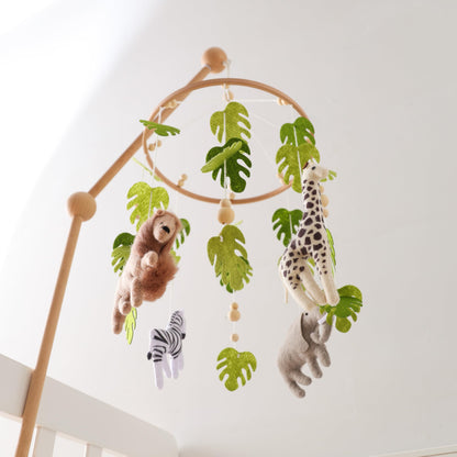 EERKEOD Baby Crib Mobile Bear Nursery Mobile for Boys Girls Teddy Velvet Mobile Nursery Decor for Infant Bedroom Hanging Baby Mobile for Bassinet Newborn Baby Gift（Brown Bear）