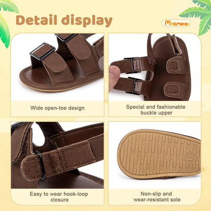 Miamooi Infant Baby Boys Girls Summer Beach Sandals Non Slip Soft Rubber Sole Toddler Outdoor Closed-Toe First Walker Shoes