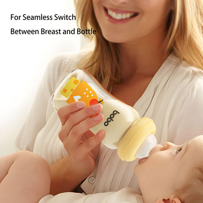 YOHKOH PPSU Baby Bottle Wide Neck, Newborn Anti-Colic Baby Bottle with Natural Response Nipple, Streamlined Body, Easy to Clean (8.8oz (Pack of 2), Yellow)