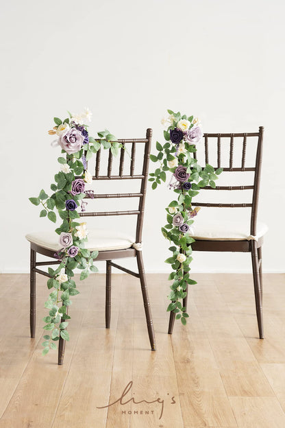 Ling's Moment 10pcs Wedding Chair Decorations Aisle Floral Swag Artificial Pew Flowers Hanging Garland Pink Blush & Cream For Ceremony Reception Church Rose Floral Faux Arrangement Party Outdoor Decor