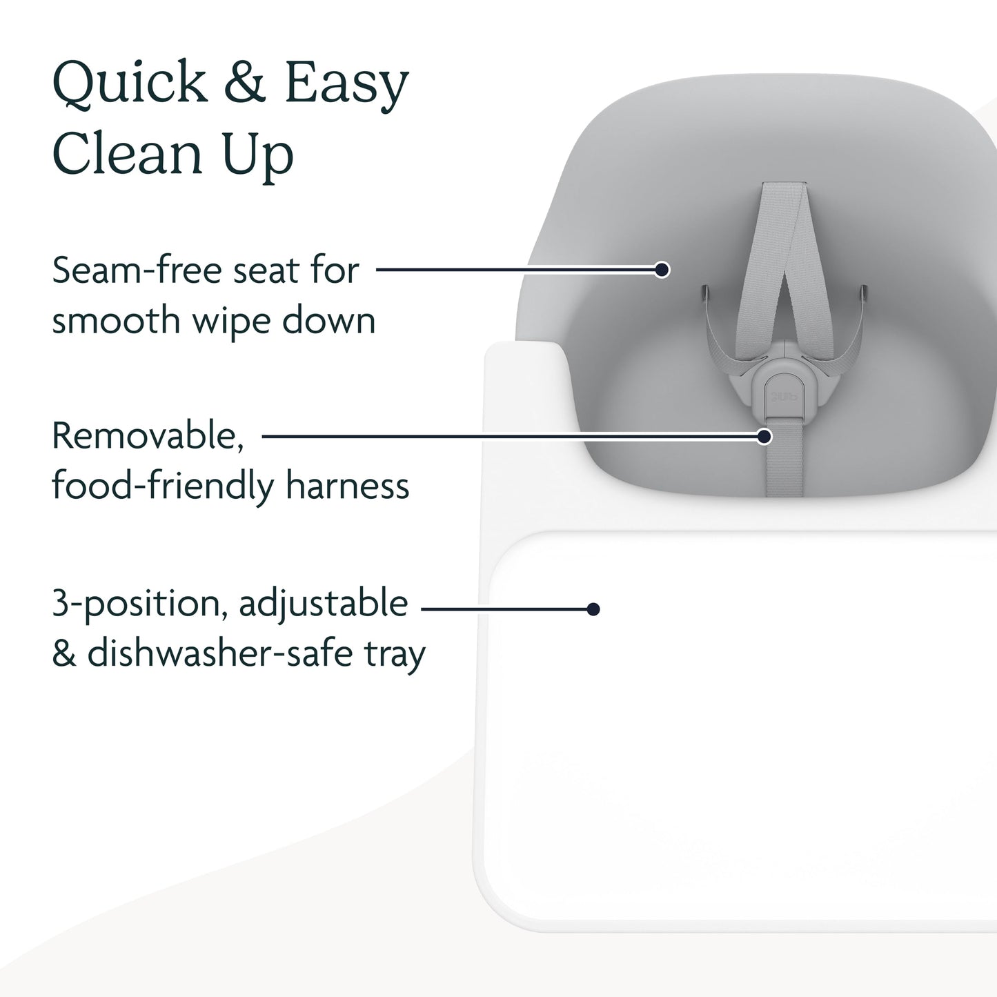 UPPAbaby Ciro High Chair/Sleek, Easy-to-Clean Design/Perfect-Fit Tray to Bring Baby to Table/Patent-Pending Harness/Dual-Position, 180-Degree Rotating Footrest/Caleb (Steel Blue/Rubberwood)