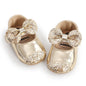 ohsofy Infant Baby Girls Mary Jane Flats Non-Slip Bowknot Princess Wedding Dress Shoes Toddler Crib Shoes