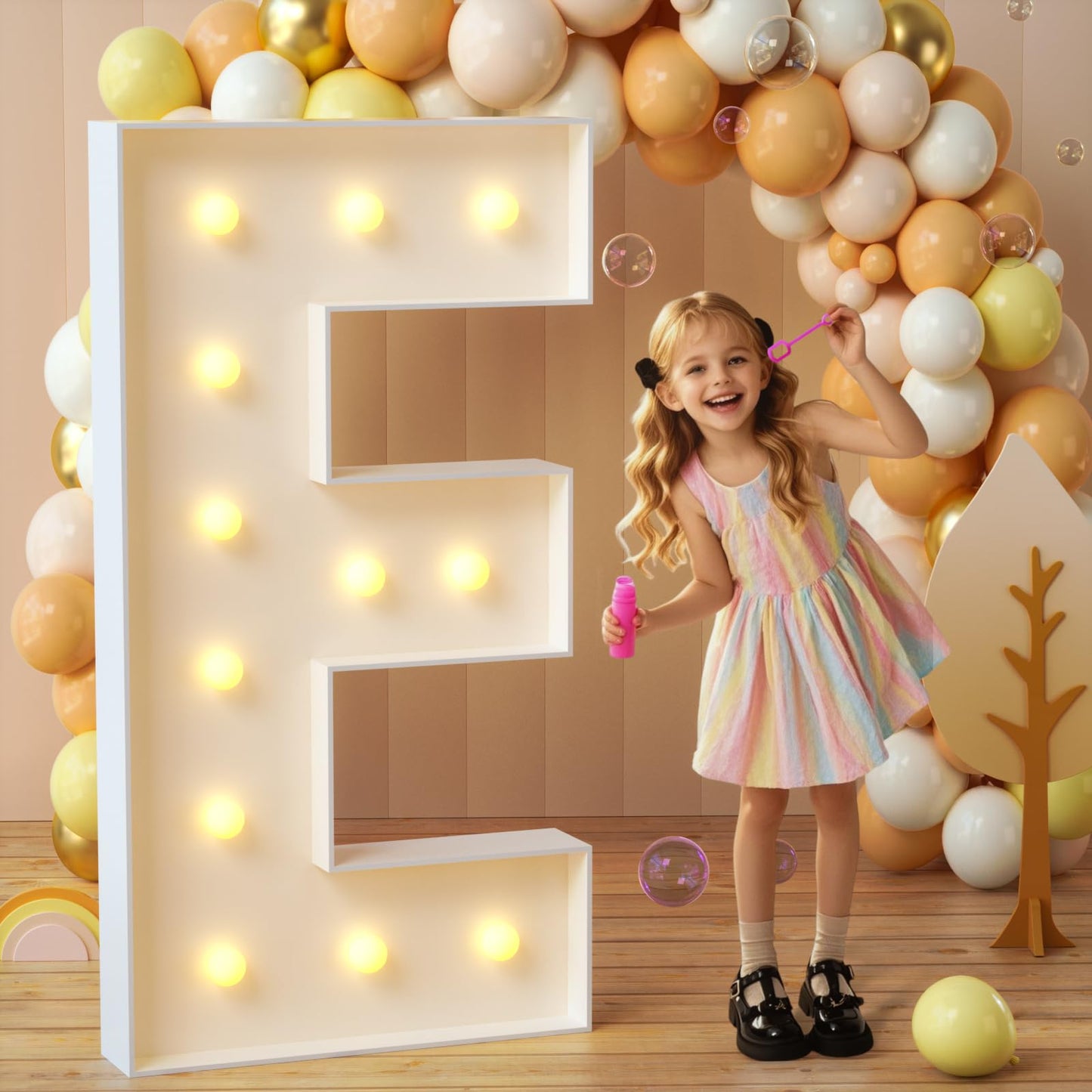 imprsv Marquee Light Up Letters, 3FT Mosaic Letters with Light for Baby Shower Graduation Party Decor, Large A for Engagement Wedding Party Decorations (Need to Assemble)