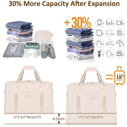 Expandable Travel Duffle Bags Weekender Overnight Bags for Women Men Hospital Bag for Women Labor Delivery with Toiletry Bag Waterproof