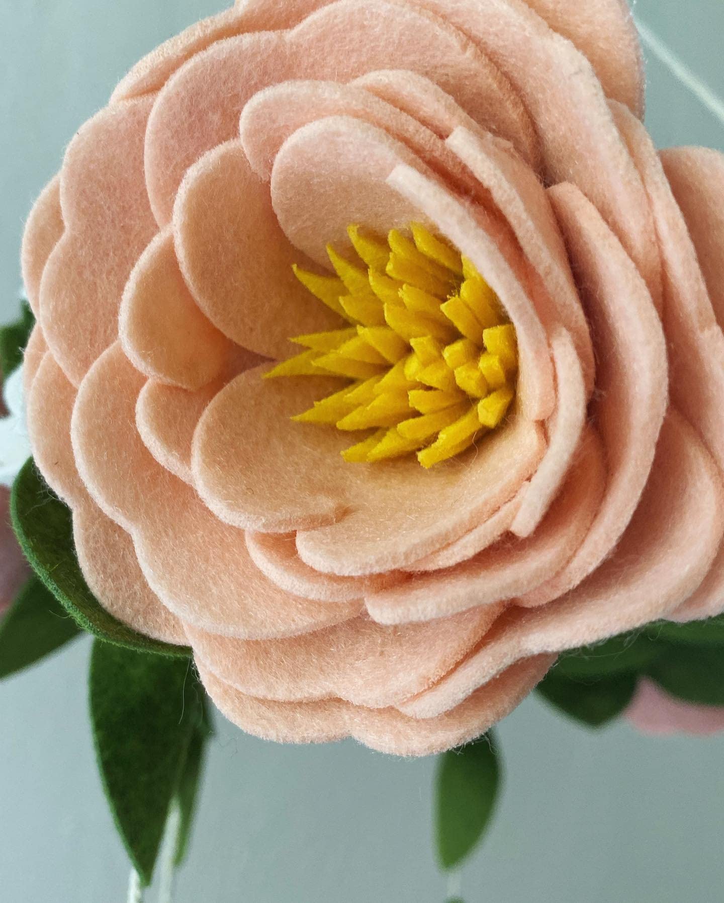 Baby Crib Mobile (Felt Rose) - Baby Shower Gift Nursery Decorations - Handmade Floral Decor for Girls