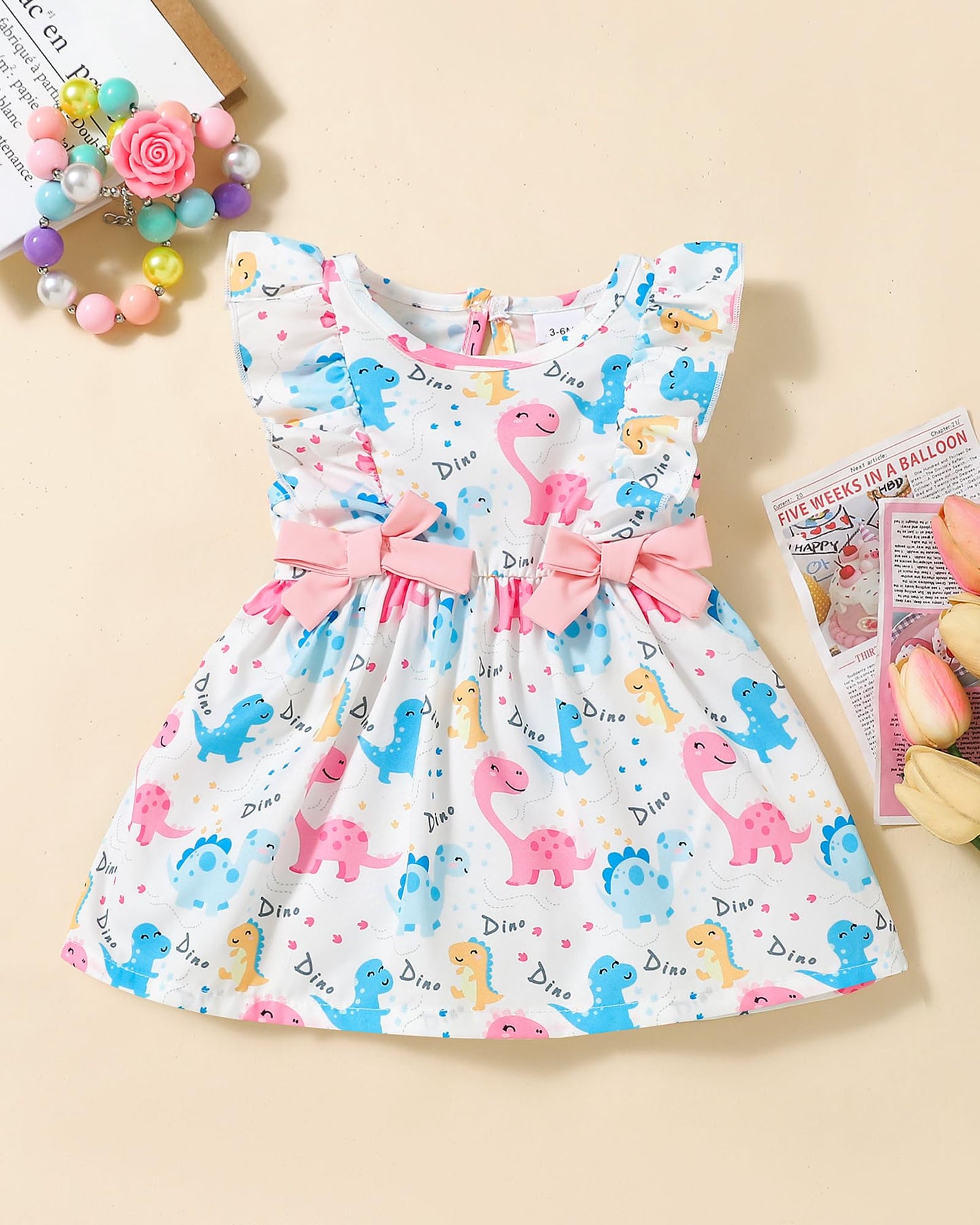 Mioglrie Baby Girl Dress Summer Girl Clothes Infant Outfits Ruffle Sleeveless Sundress Playwear Cute Dresses for Girls
