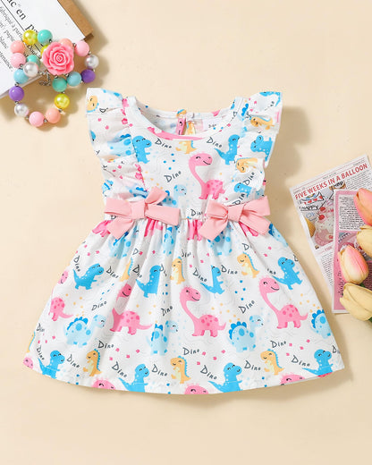 Mioglrie Baby Girl Dress Summer Girl Clothes Infant Outfits Ruffle Sleeveless Sundress Playwear Cute Dresses for Girls