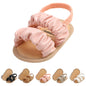 CoKate Baby Girls Sandals Ruffle Bowknot Premium Soft Sole Anti-Slip Open Toe Breathable Summer Outdoor First Walker Shoes Baby Sandals 0-3 months girls