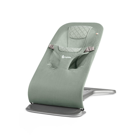 Ergobaby Evolve 3-in-1 Mesh Bouncer, Adjustable Multi Position Baby Bouncer Seat, Fits Newborn to Toddler, Grey Mesh