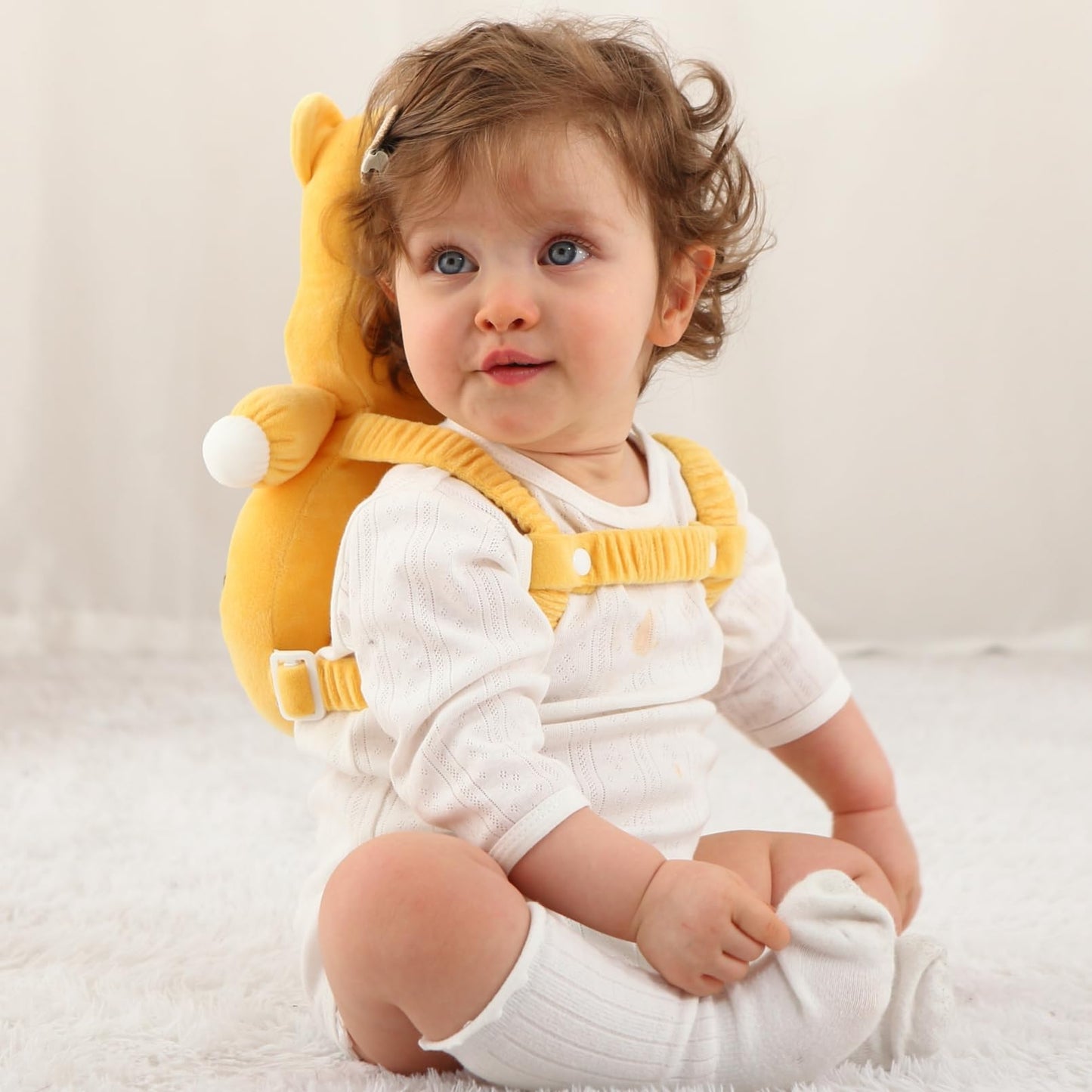 Baby Head Protector Backpack -Soft & Lightweight Pads - Prevents Bebes Backward Fall Astronauts Plush Stuffed