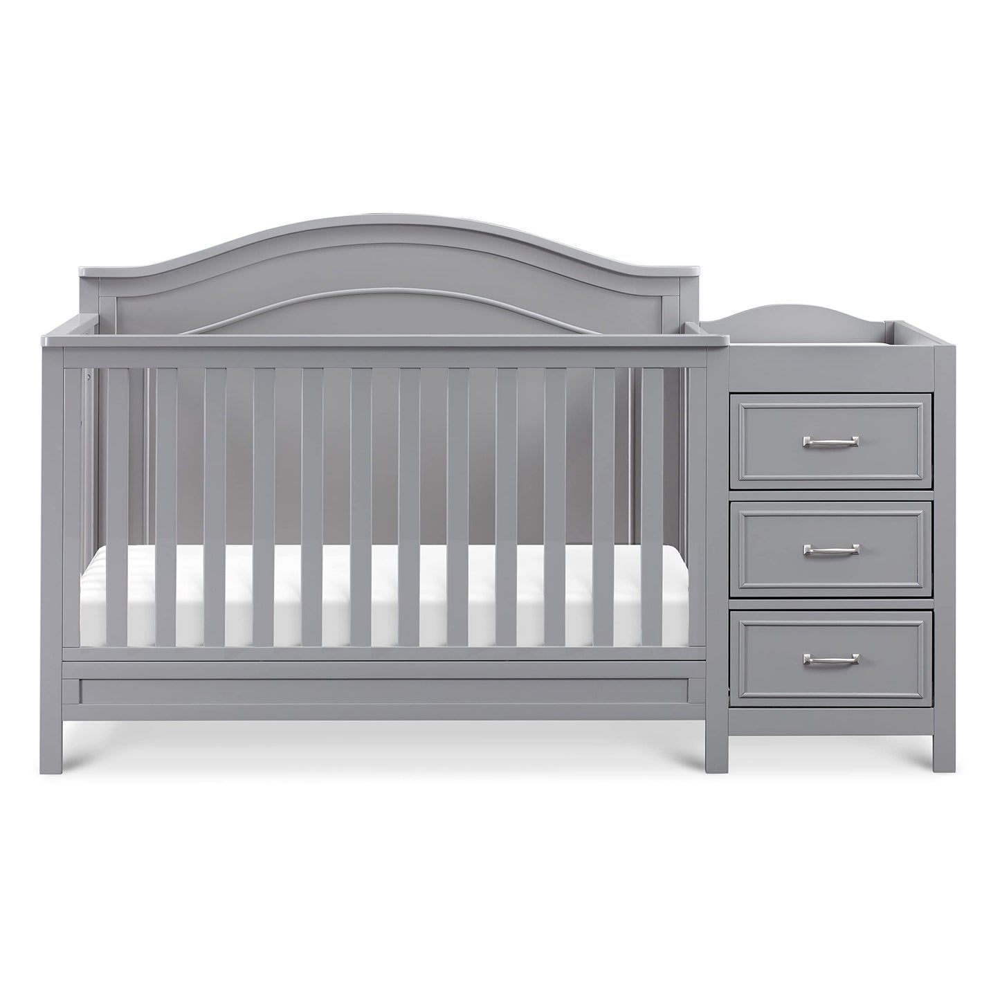 DaVinci Charlie 4-in-1 Convertible Mini Crib and Changer Combo in White, Greenguard Gold Certified