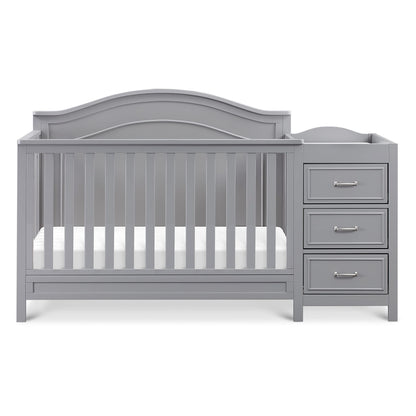 DaVinci Charlie 4-in-1 Convertible Mini Crib and Changer Combo in White, Greenguard Gold Certified