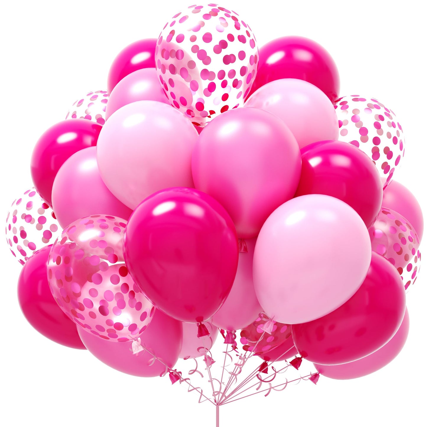 Retro Blush Pink Balloons, 60 Packs 12 Inch Dusty Pink Metallic Chrome Rose Gold White Sand Nude Balloons for Bridal Baby Shower Girls Boho Birthday Wedding Decorations Supplies