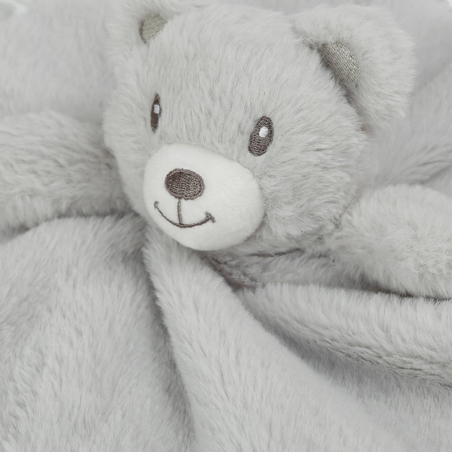 Bear Security Blanket Soft Baby Lovey Fluffy Blanket Unisex Lovie Snuggle Toy Baby Bear Stuffed Gift for Newborn, Boys and Girls, 13.5 Inch