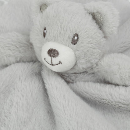 Bear Security Blanket Soft Baby Lovey Fluffy Blanket Unisex Lovie Snuggle Toy Baby Bear Stuffed Gift for Newborn, Boys and Girls, 13.5 Inch