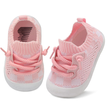 BARERUN Baby Shoes Baby First Walking Shoes Infant Sneakers Wide Barefoot Slip on Soft Sole Boys Girls Crib Shoe Toddler Breathable Lightweight House Socks