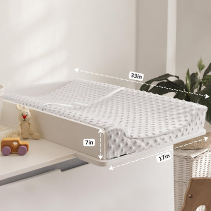 Susurration 2Pack Changing Pad Covers Super Soft Minky Dots Plush Changing Table Covers 33x17x7in Breathable Changing Pad Sheets for Unisex Baby Girls and Boys (Beige&Brown)