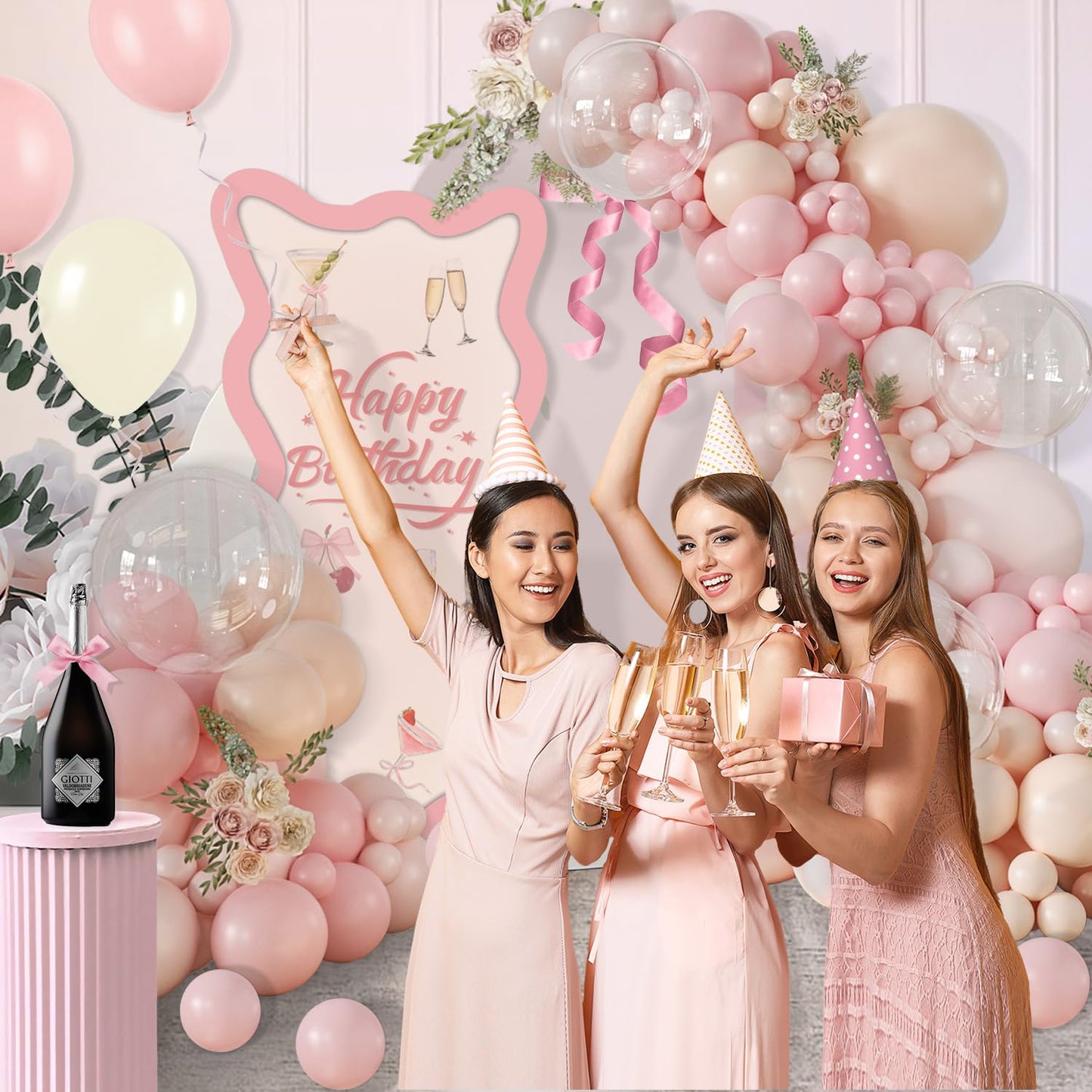 Dusty Pink Balloon Arch Kit, 126 Pcs Pastel Macaron Balloon Garland Kit Include Light Sand Pink Balloons for Birthday Baby Shower Wedding Bridal Gender Reveal Decorations
