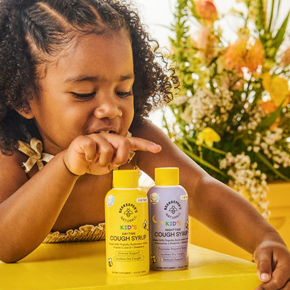 Beekeeper's Naturals Propolis Honey Cough Syrup Daytime for Kids Immune Support with Elderberry, Vitamin C, Vitamin D & Raw Honey - Throat Soothing - Gluten Free & Clean Ingredients, 4 oz.