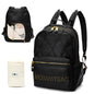 miss fong Diaper Bag Backpack Baby Diaper Bag for baby boy and girls, Leather Baby Bag with 13 diaper bag organizing pouches, Changing Pad, Stroller Straps and 4 Insulated Pockets(Black)