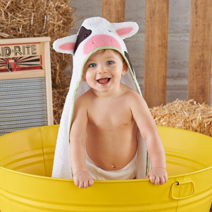 Baby Aspen "Utterly Adorable Cow Hooded Towel/Baby Robe, 0-9 Months