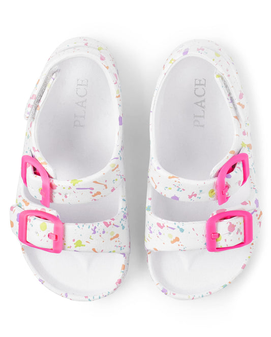 The Children's Place Girl's Baby Toddler Everyday Slide Sandals with Backstrap