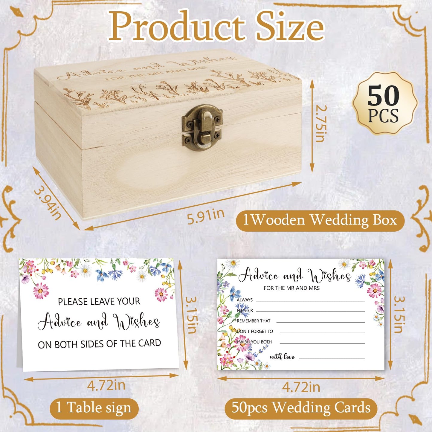 50 PCS Pink Bow Baby Shower Advice Cards For Parents To Be, Advice and Wishes Cards with Box for Baby Shower Games Advice for New Parents Baby Showers