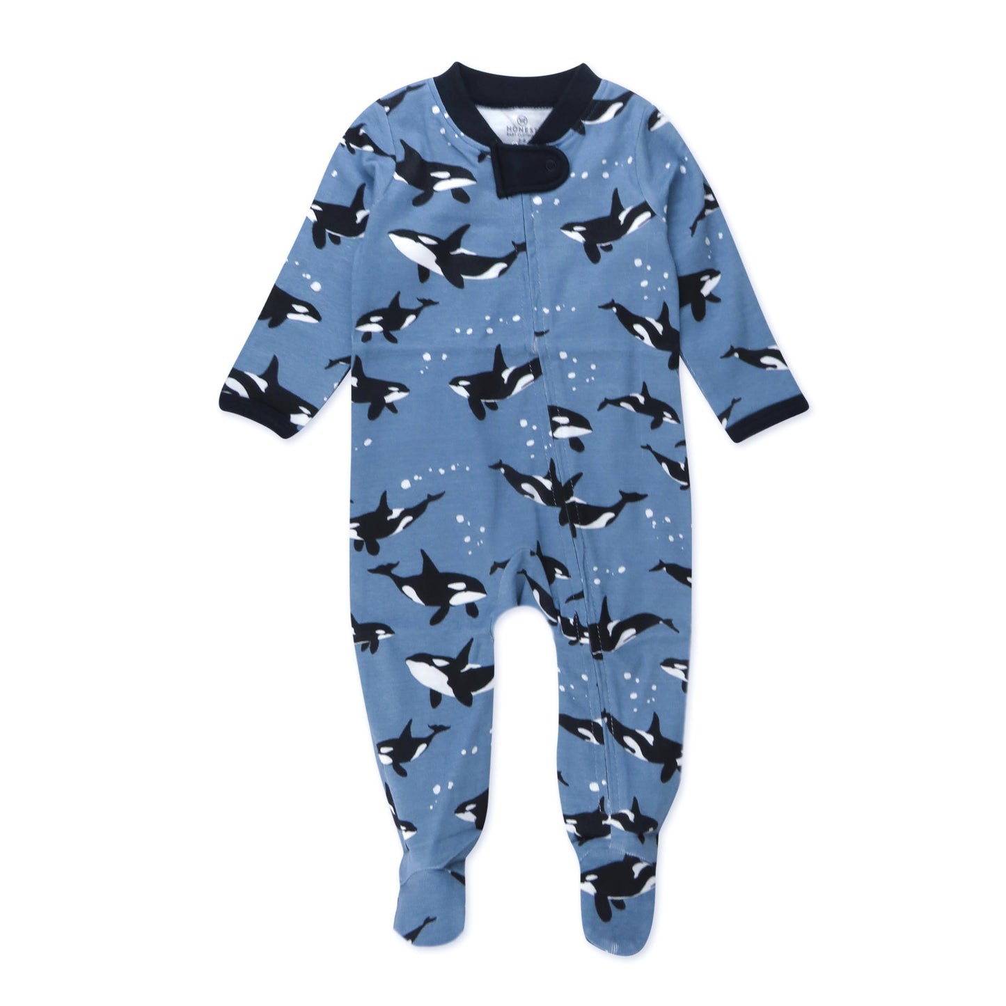 HonestBaby Sleep & Play Footed One-Piece Pajama Sleeper 100% Organic Cotton, Baby Boys