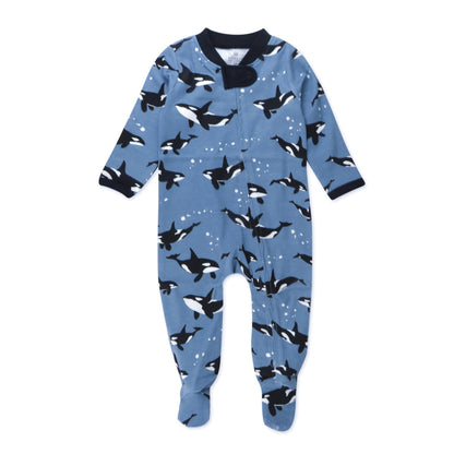 HonestBaby Sleep & Play Footed One-Piece Pajama Sleeper 100% Organic Cotton, Baby Boys
