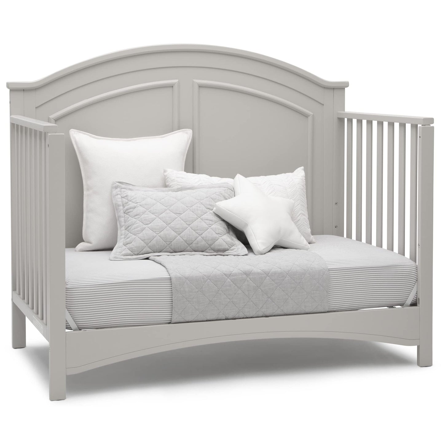 Delta Children Perry 6-in-1 Convertible Crib - Greenguard Gold Certified, Bianca White