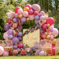 Dusty Pink Brown Balloon Garland Nude Tan Pink Rose Gold Metallic Double Stuffed Dusty Rose Mauve Blush Beige Balloon Arch Kit for Baby Shower Birthday Bridal Wedding Party Decoration