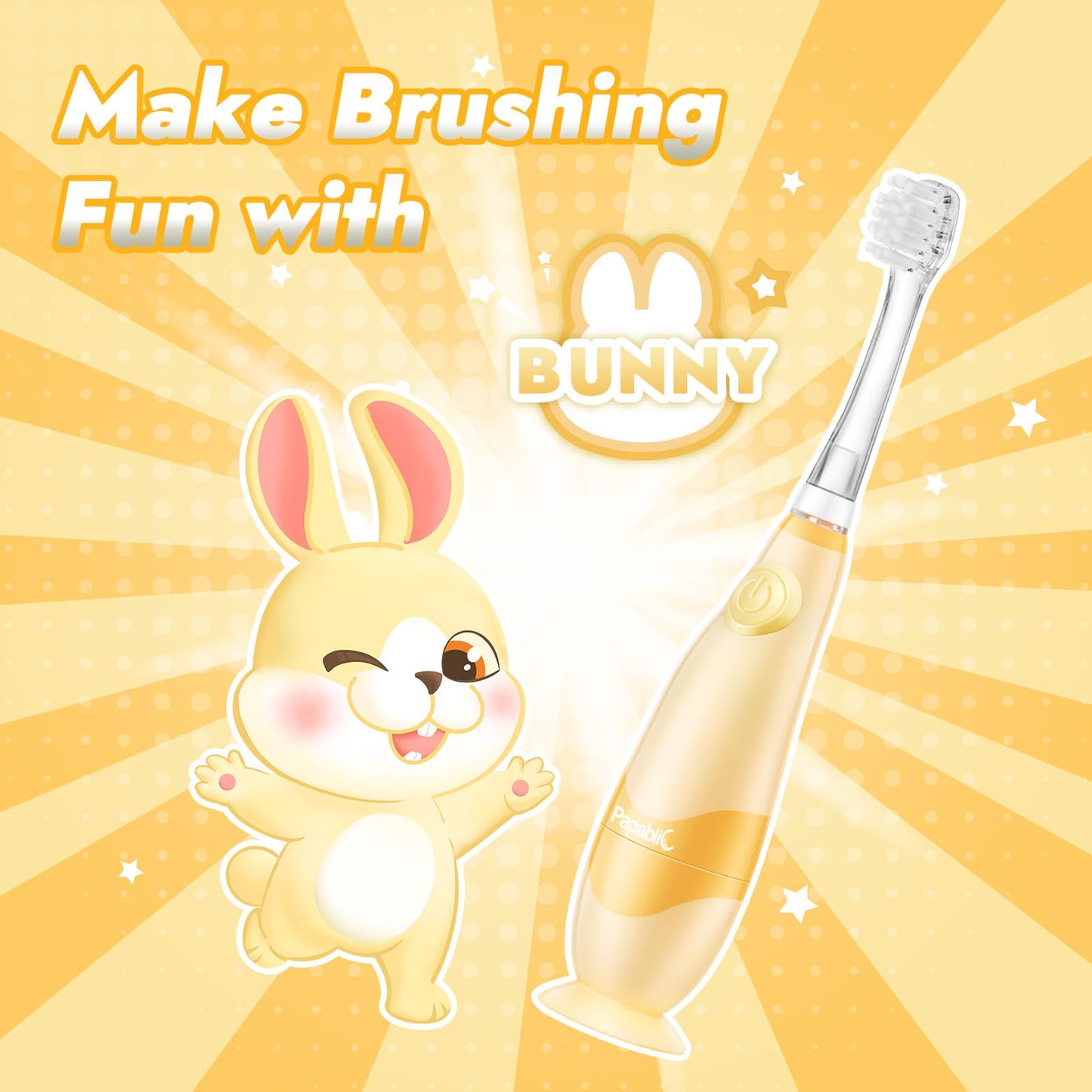 Papablic Toddler Sonic Electric Kids Toothbrush for Ages 1-3 Years, Baby Electric Toothbrush with Cute Penguin Cover and Smart LED Timer, 2 Brush Heads (Pippin)