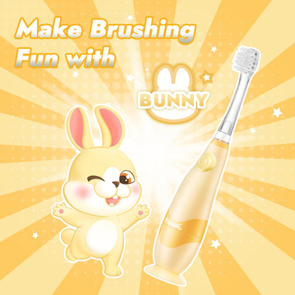 Papablic Toddler Sonic Electric Kids Toothbrush for Ages 1-3 Years, Baby Electric Toothbrush with Cute Penguin Cover and Smart LED Timer, 2 Brush Heads (Pippin)