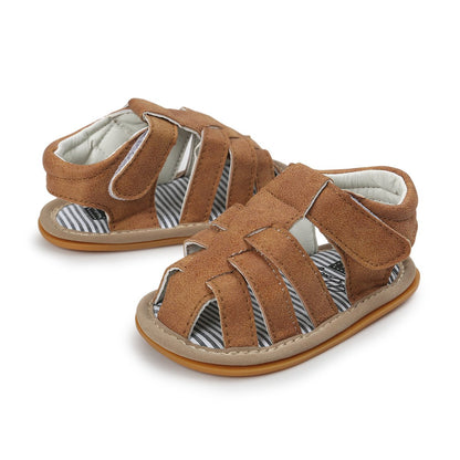 E-FAK Baby Boys Girls Summer Sandals Outdoor Beach Anti-Slip Rubber Soft Sole Newborn Toddler First Walker Shoes