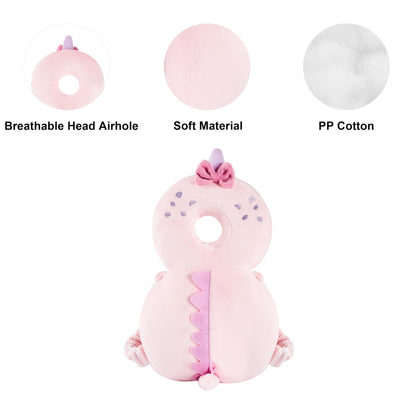 Baby Back Potection Toddler Safety Protector Cushion Pad Toddler Backpack for Crawling Walking Adjustable Toddlers Back Safety Pad for Boys and Girls(Green Dinosaur)